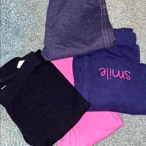 3 solid leggings 1 fun solid with playful knees